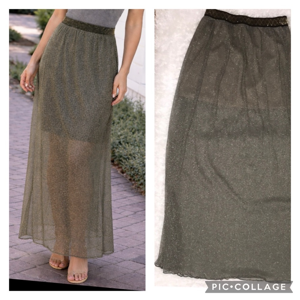 NWOT sheer maxi with half lined